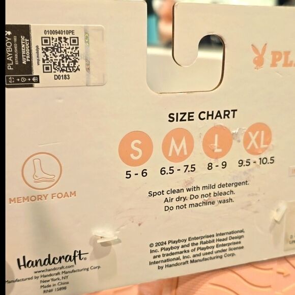 Playboy Embossed Logo Plush Memory Foam Cross Slippers - Picture 8 of 8